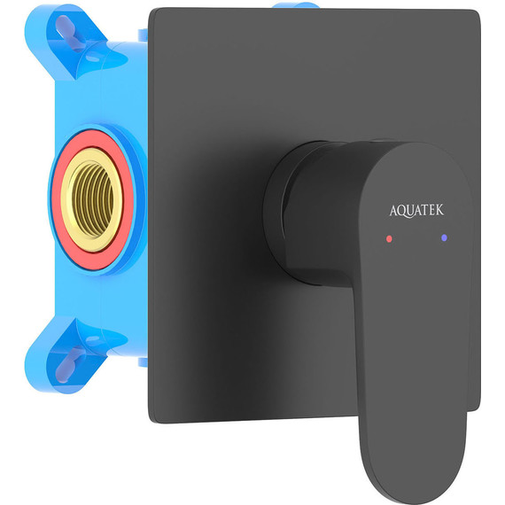 Смеситель для душа Aquatek Оберон AQ1266MB (со скрытой частью) чёрный матовый, Цвет производителя: чёрный матовый - фото 2
