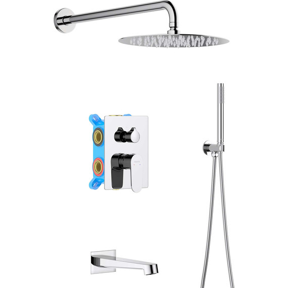 Душевая система для ванны Aquatek Оберон AQ1273CR (со скрытой частью), Цвет производителя: хром - фото 5