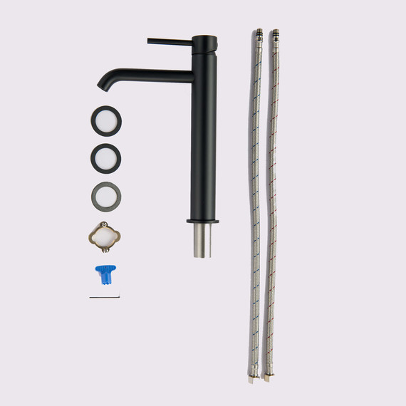 Смеситель для раковины высокий Aquatek Европа AQ1304MB, чёрный матовый, Цвет производителя: чёрный матовый - фото, картинка 4 Смеситель для раковины высокий Aquatek Европа AQ1304MB, чёрный матовый, Цвет производителя: чёрный матовый - фото 4