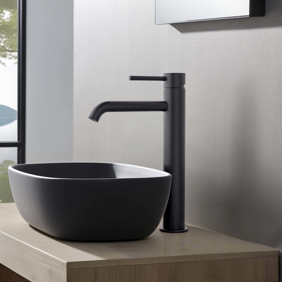 Смеситель для раковины высокий Aquatek Европа AQ1304MB, чёрный матовый, Цвет производителя: чёрный матовый - фото, картинка 5 Смеситель для раковины высокий Aquatek Европа AQ1304MB, чёрный матовый, Цвет производителя: чёрный матовый - фото 5