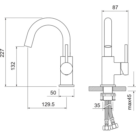 Смеситель для раковины Aquatek Европа AQ1307MB, чёрный матовый, Цвет производителя: чёрный матовый - фото, картинка 12 Смеситель для раковины Aquatek Европа AQ1307MB, чёрный матовый, Цвет производителя: чёрный матовый - фото 12