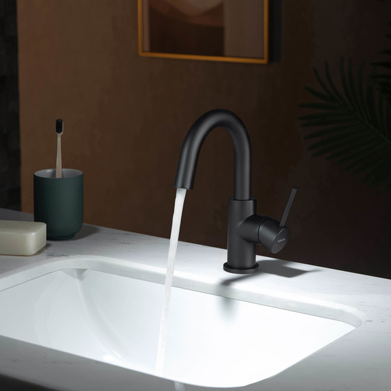 Смеситель для раковины Aquatek Европа AQ1307MB, чёрный матовый, Цвет производителя: чёрный матовый - фото, картинка 6 Смеситель для раковины Aquatek Европа AQ1307MB, чёрный матовый, Цвет производителя: чёрный матовый - фото 6