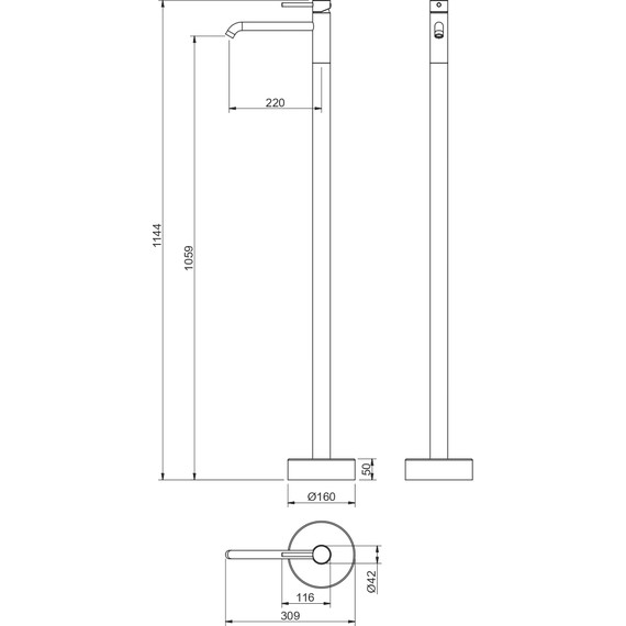 Смеситель для раковины Aquatek Европа AQ1309MB, чёрный матовый, Цвет производителя: чёрный матовый - фото, картинка 3 Смеситель для раковины Aquatek Европа AQ1309MB, чёрный матовый, Цвет производителя: чёрный матовый - фото 3