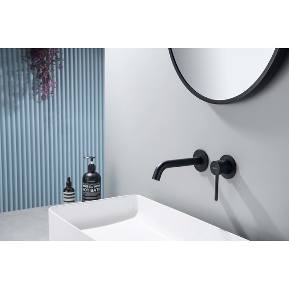 Смеситель для раковины настенный Aquatek Европа AQ1313MB, чёрный матовый, Цвет производителя: чёрный матовый - фото 6