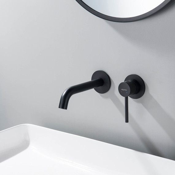 Смеситель для раковины настенный Aquatek Европа AQ1313MB, чёрный матовый, Цвет производителя: чёрный матовый - фото 3
