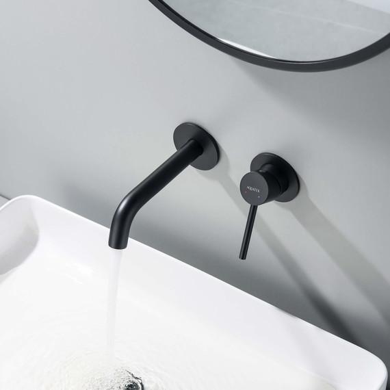 Смеситель для раковины настенный Aquatek Европа AQ1313MB, чёрный матовый, Цвет производителя: чёрный матовый - фото 5