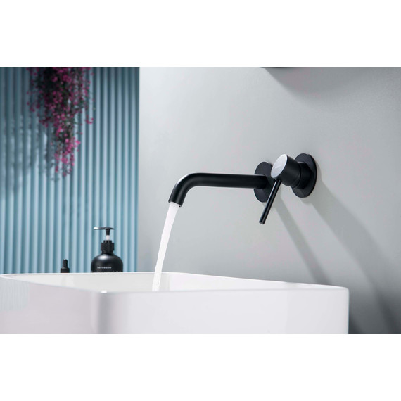 Смеситель для раковины настенный Aquatek Европа AQ1313MB, чёрный матовый, Цвет производителя: чёрный матовый - фото 9