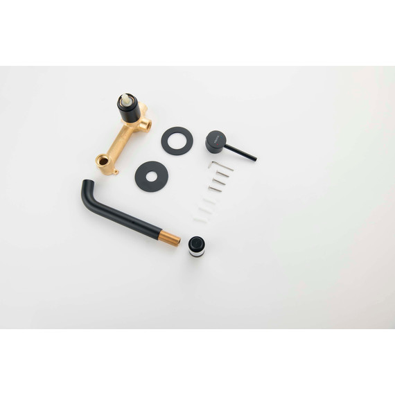 Смеситель для раковины настенный Aquatek Европа AQ1313MB, чёрный матовый, Цвет производителя: чёрный матовый - фото 10