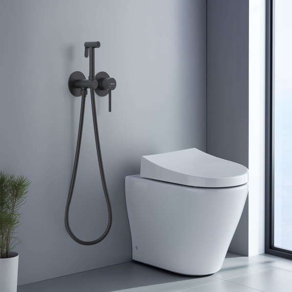 Набор для гигиенического душа Aquatek Европа AQ1319MB (со скрытой частью) чёрный матовый - фото 3