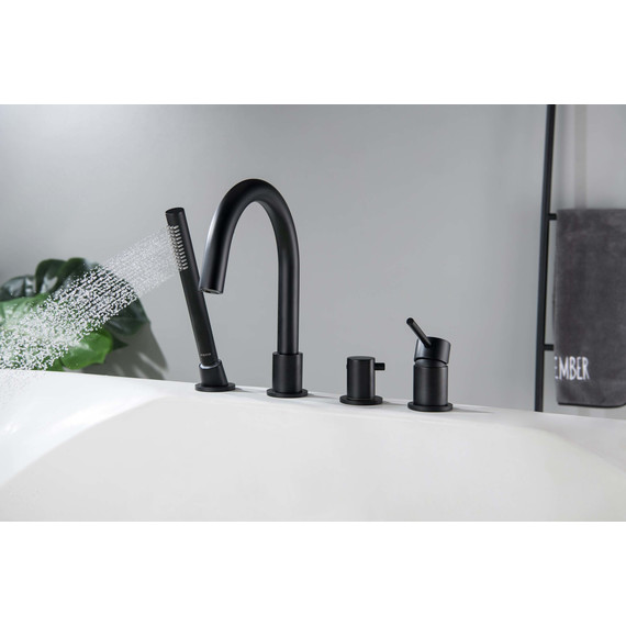 Смеситель для ванны Aquatek Европа AQ1348MB, чёрный матовый, Цвет производителя: чёрный матовый - фото 2