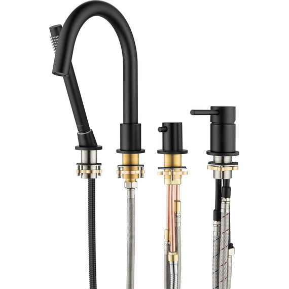 Смеситель для ванны Aquatek Европа AQ1348MB, чёрный матовый, Цвет производителя: чёрный матовый - фото 9