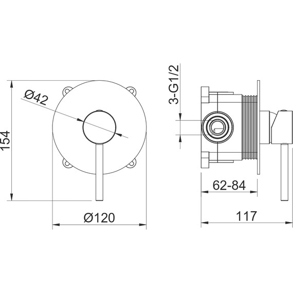 Смеситель для душа Aquatek Европа AQ1366CR (со скрытой частью), Цвет производителя: хром - фото 4