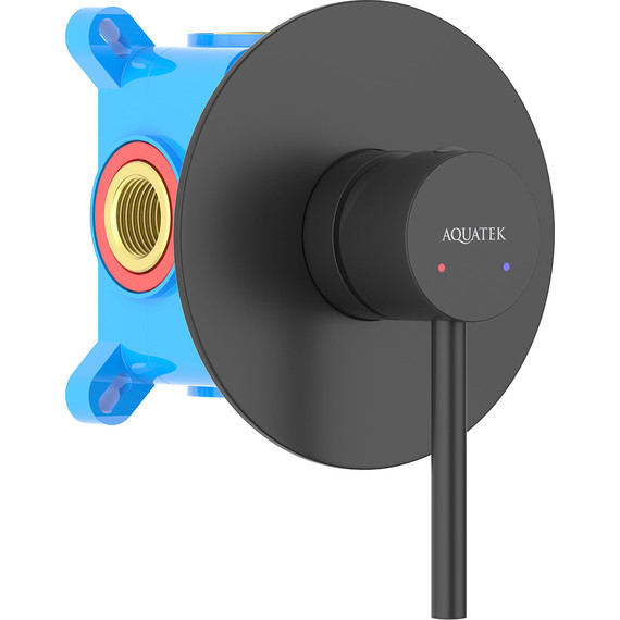 Смеситель для душа Aquatek Европа AQ1366MB (со скрытой частью) чёрный матовый, Цвет производителя: чёрный матовый - фото 2