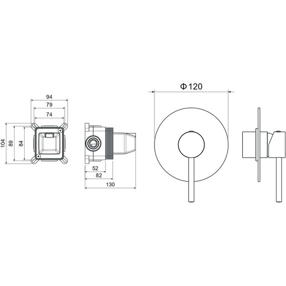 Смеситель для душа Aquatek Европа AQ1366MB (со скрытой частью) чёрный матовый, Цвет производителя: чёрный матовый - фото 3