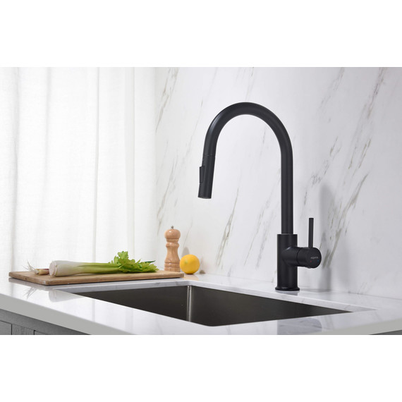Смеситель для кухни Aquatek Европа AQ1384MB, чёрный матовый, Цвет производителя: чёрный матовый - фото 3