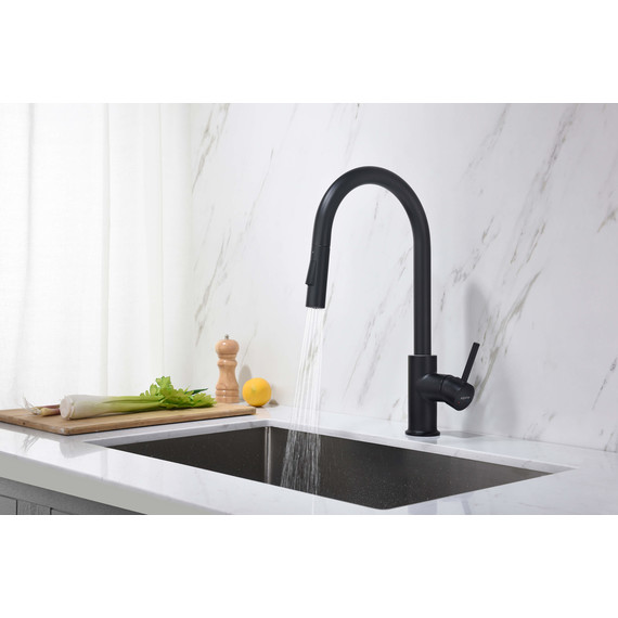 Смеситель для кухни Aquatek Европа AQ1384MB, чёрный матовый, Цвет производителя: чёрный матовый - фото 4