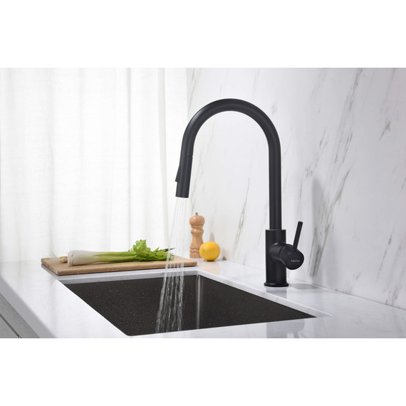 Смеситель для кухни Aquatek Европа AQ1384MB, чёрный матовый, Цвет производителя: чёрный матовый - фото 6