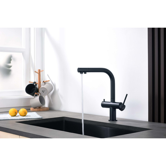 Смеситель для кухни Aquatek Европа AQ1385MB, чёрный матовый, Цвет производителя: чёрный матовый - фото 2