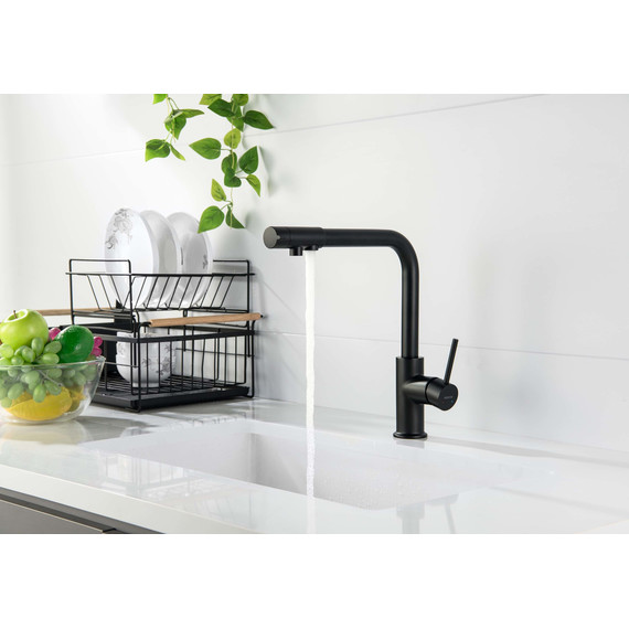 Смеситель для кухни Aquatek Европа AQ1386MB, чёрный матовый, Цвет производителя: чёрный матовый - фото 3