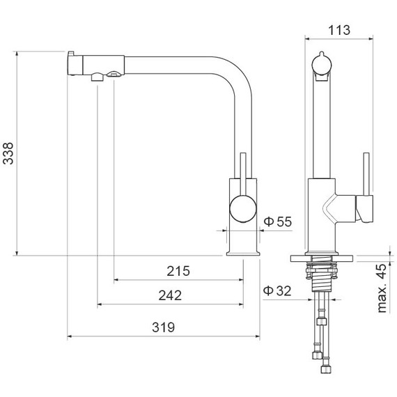Смеситель для кухни Aquatek Европа AQ1386MB, чёрный матовый, Цвет производителя: чёрный матовый - фото 11