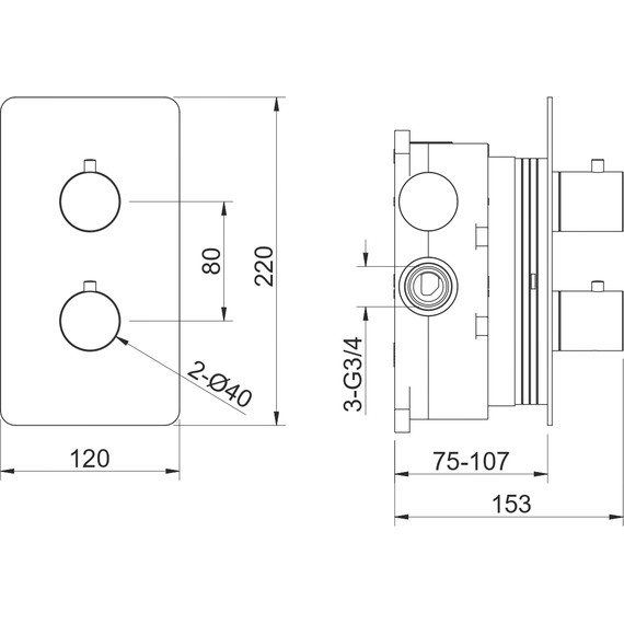 Смеситель для душа с термостатом Aquatek Европа AQ1391CR (со скрытой частью), Цвет производителя: хром - фото 4