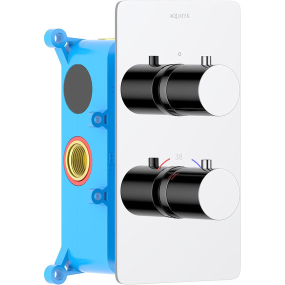Смеситель для душа с термостатом Aquatek Европа AQ1391CR (со скрытой частью), Цвет производителя: хром - фото 2