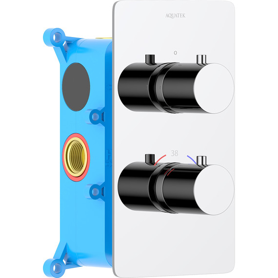 Смеситель для ванны с термостатом Aquatek Европа AQ1392CR (со скрытой частью), Цвет производителя: хром - фото 2