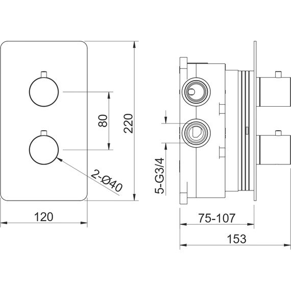 Смеситель для ванны с термостатом Aquatek Европа AQ1393CR (со скрытой частью), Цвет производителя: хром - фото 4