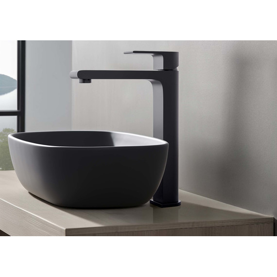 Смеситель для раковины высокий Aquatek Лира AQ1404MB, чёрный матовый, Цвет производителя: чёрный матовый - фото 2