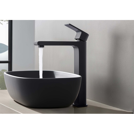 Смеситель для раковины высокий Aquatek Лира AQ1404MB, чёрный матовый, Цвет производителя: чёрный матовый - фото 4