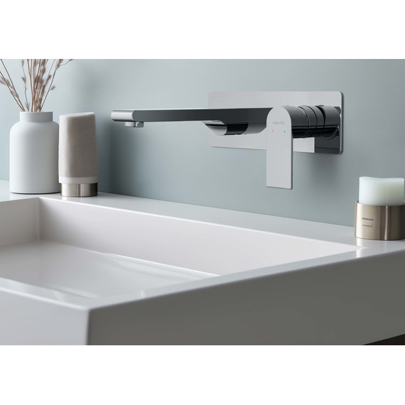 Смеситель для раковины настенный Aquatek Лира AQ1413CR, Цвет производителя: хром - фото 2