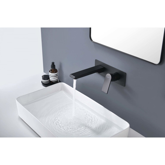 Смеситель для раковины настенный Aquatek Лира AQ1413MB, чёрный матовый, Цвет производителя: чёрный матовый - фото 5