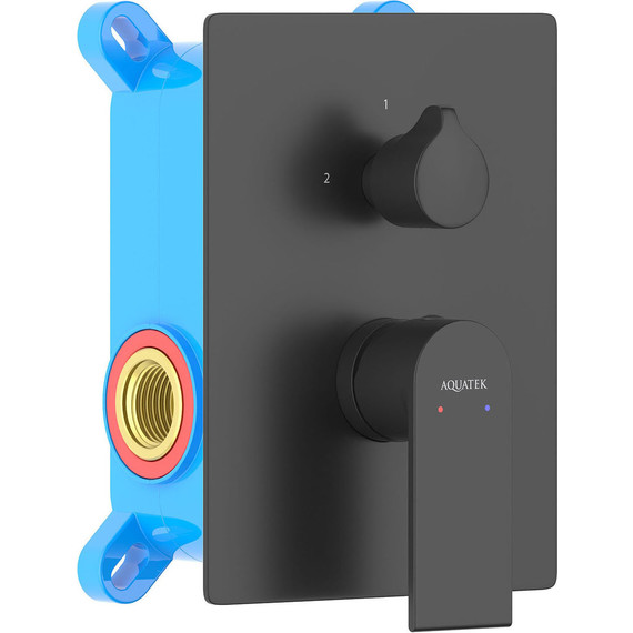 Смеситель для ванны Aquatek Лира AQ1446MB (со скрытой частью) чёрный матовый, Цвет производителя: чёрный матовый - фото 2