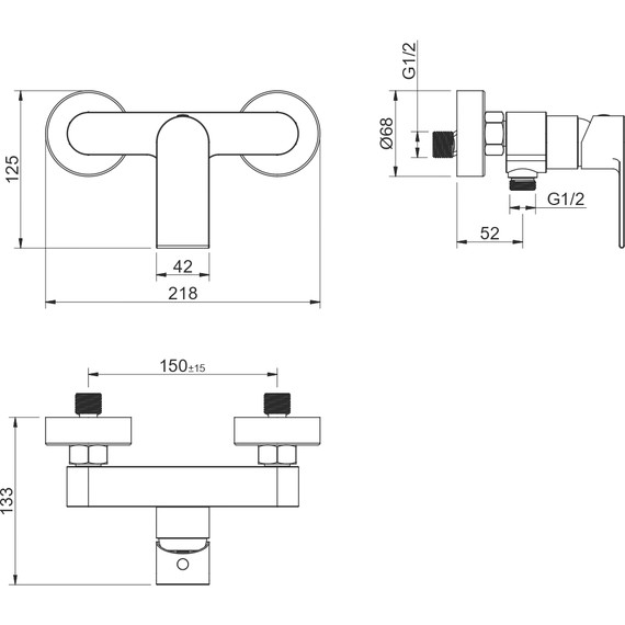 Смеситель для душа Aquatek Лира AQ1460MB, чёрный матовый, Цвет производителя: чёрный матовый - фото 6