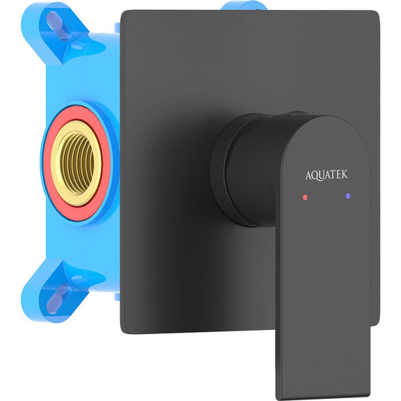 Смеситель для душа Aquatek Лира AQ1466MB (со скрытой частью) чёрный матовый, Цвет производителя: чёрный матовый - фото 2