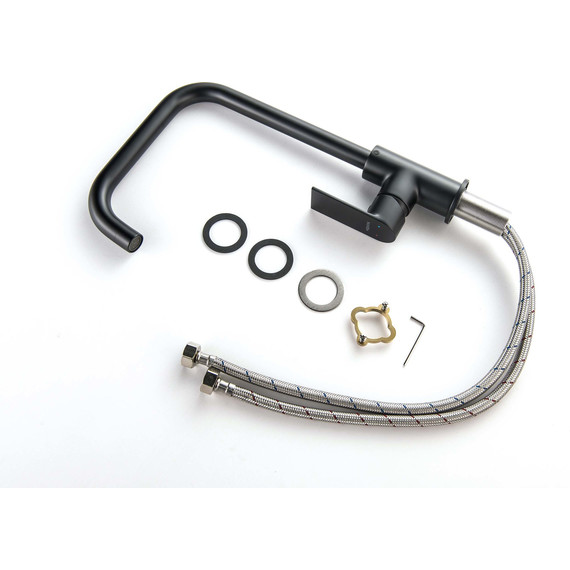 Смеситель для кухни Aquatek Лира AQ1480MB, чёрный матовый, Цвет производителя: чёрный матовый - фото 7