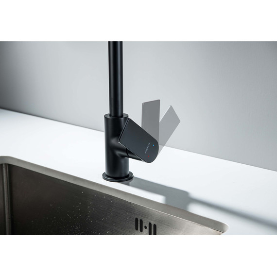 Смеситель для кухни Aquatek Лира AQ1480MB, чёрный матовый, Цвет производителя: чёрный матовый - фото 10