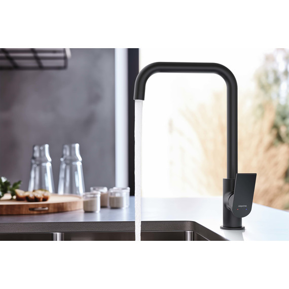 Смеситель для кухни Aquatek Лира AQ1480MB, чёрный матовый, Цвет производителя: чёрный матовый - фото 4