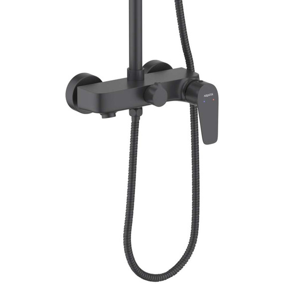 Душевая стойка Aquatek Бетта AQ2140MB, чёрный матовый, Цвет производителя: чёрный матовый - фото 4