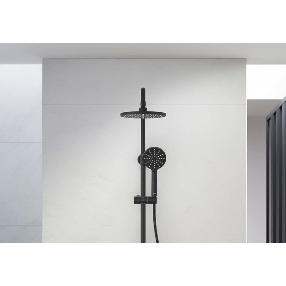 Душевая стойка с термостатом Aquatek Европа AQ2343MB, чёрный матовый, Цвет производителя: чёрный матовый - фото 9