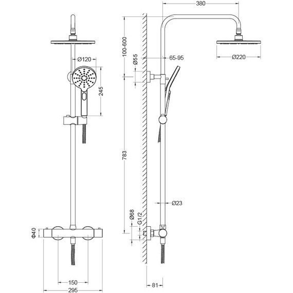 Душевая стойка с термостатом Aquatek Европа AQ2343CR, Цвет производителя: хром - фото, картинка 10 Душевая стойка с термостатом Aquatek Европа AQ2343CR, Цвет производителя: хром - фото 10