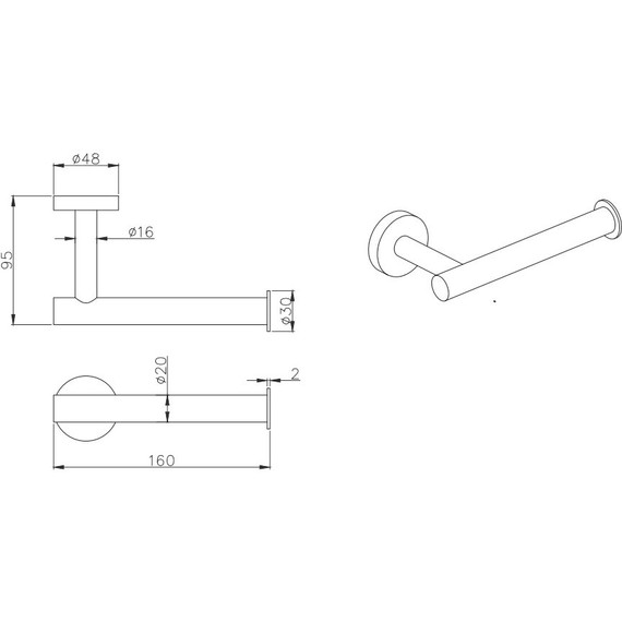 Держатель для туалетной бумаги Aquatek Вега AQ4008CR - фото 2