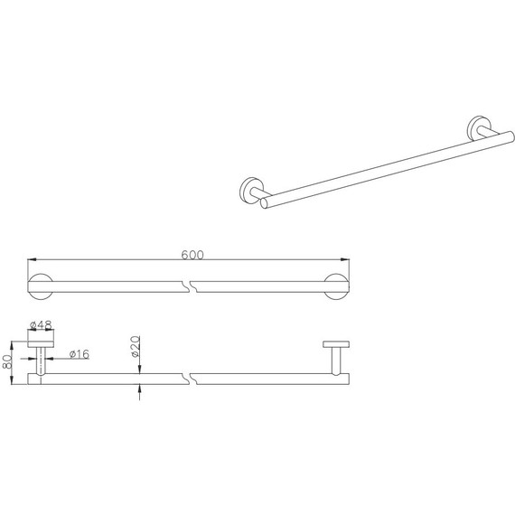 Полотенцедержатель Aquatek Вега AQ4014CR - фото 2