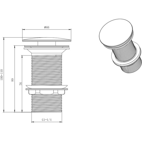 Донный клапан Aquatek  AQ6000CR - фото 2