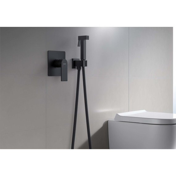 Набор для гигиенического душа Aquatek Лира AQ1419MB (со скрытой частью) чёрный матовый - фото 5