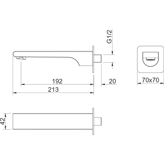 Излив для ванны Aquatek Лира AQ1441MB, чёрный матовый - фото 4