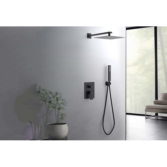 Душевая система для душа Aquatek Лира AQ1472MB (со скрытой частью) чёрный матовый, Цвет производителя: чёрный матовый - фото 3