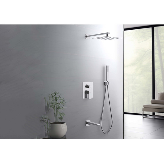 Душевая система для ванны Aquatek Лира AQ1473CR (со скрытой частью), Цвет производителя: хром - фото 2