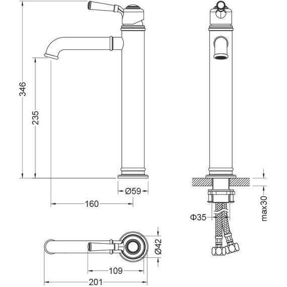 Смеситель для раковины Aquatek Классик AQ1504PG, золото, Цвет производителя: золото - фото, картинка 6 Смеситель для раковины Aquatek Классик AQ1504PG, золото, Цвет производителя: золото - фото 6