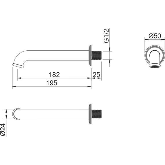 Излив для ванны Aquatek Классик AQ1541PG, золото - фото 4